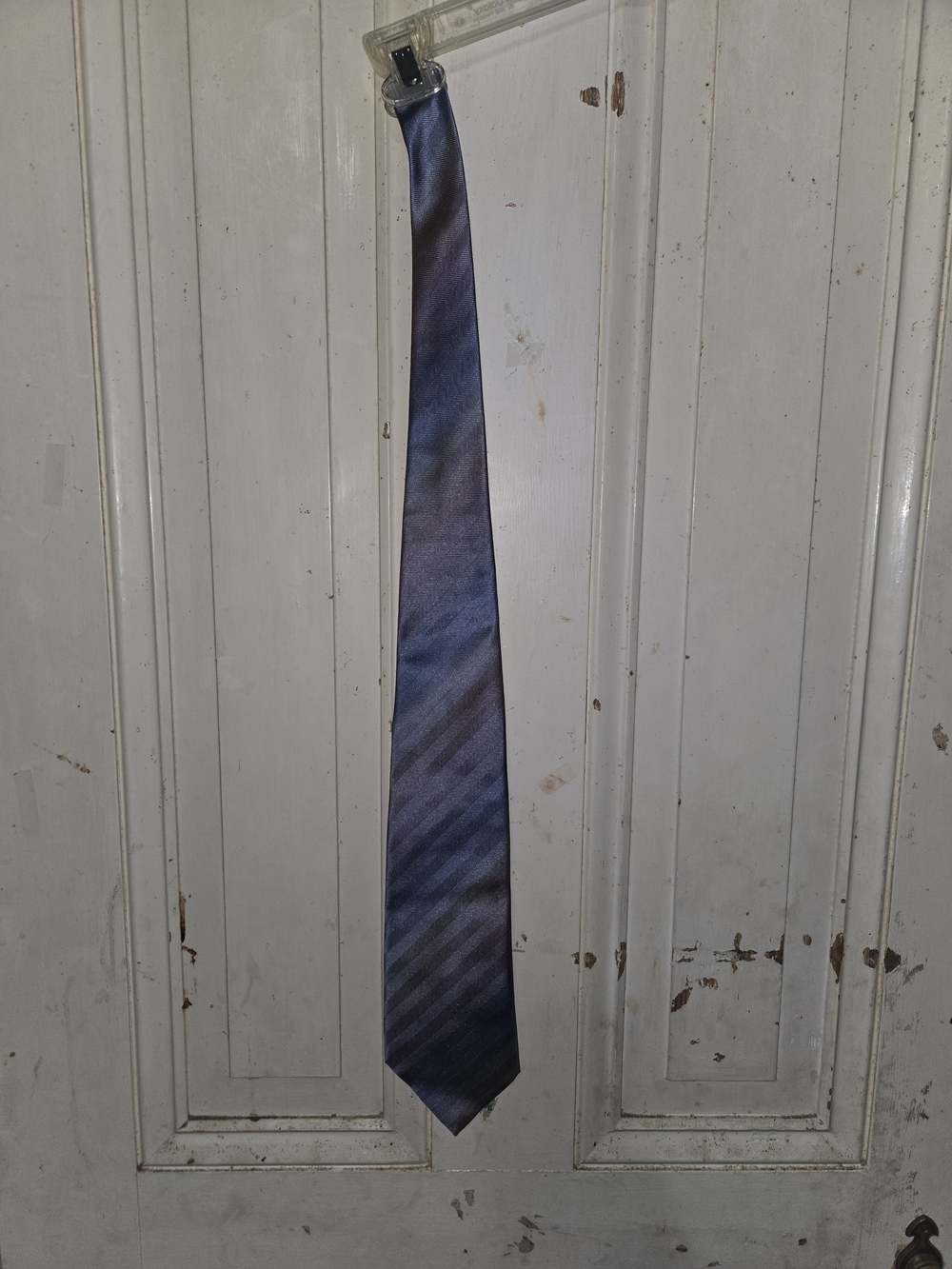 Classic Men's Blue With Multicolor Striped Silk Tie - Versatile Formal Accessory